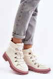 Stylish Women's Laced Trappers with Sheepskin Detail