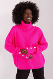 Elegant Long Sleeve Turtleneck Sweater with Buttons