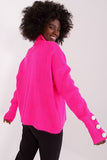 Elegant Long Sleeve Turtleneck Sweater with Buttons