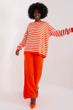 Striped Sweater and Wide-Leg Pants Set for Casual Chic