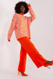 Striped Sweater and Wide-Leg Pants Set for Casual Chic