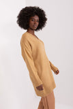 Elegant Modern Sweater with Heart Neckline and Long Sleeves