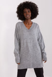 Elegant Long Sleeve Sweater with Heart Neckline