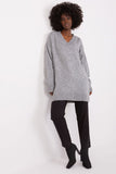 Elegant Long Sleeve Sweater with Heart Neckline