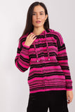 Striped Hooded Sweater with Zipper Closure for Casual Style