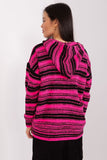 Striped Hooded Sweater with Zipper Closure for Casual Style