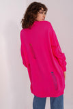 Charming Women's Sweater with Buttons and Decorative Holes