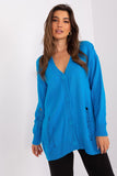 Charming Women's Sweater with Button Detail and V-Neck