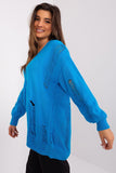 Charming Women's Sweater with Button Detail and V-Neck