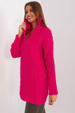Elegant Turtleneck Sweater with Zipper and Plaid Weave
