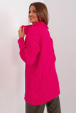 Elegant Turtleneck Sweater with Zipper and Plaid Weave