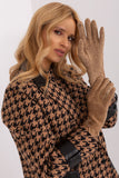 Elegant Insulated Women's Gloves with Geometric Pattern