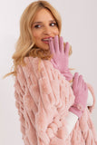 Elegant Knitted Gloves with Pompoms and Touchscreen Design