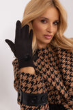 Elegant Knitted Gloves with Pompoms and Touchscreen Feature