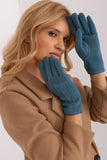 Elegant Insulated Women's Gloves with Embroidered Flower