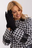 Elegant Insulated Women's Gloves with Floral Touch