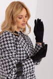 Elegant Insulated Women's Gloves with Floral Touch