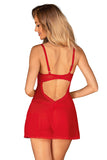 Chilisa Red Chemise and Thong Set for Romantic Nights
