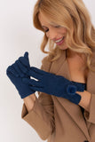 Elegant Insulated Women's Gloves with Geometric Pattern