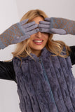 Insulated Touchscreen Women's Gloves with Flower Design