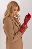 Embroidered Touchscreen Women's Gloves with Knitted Insulation