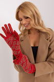 Embroidered Touchscreen Women's Gloves with Knitted Insulation