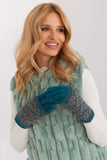 Insulated Women's Touchscreen Gloves with Embroidered Flower