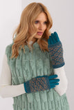Insulated Women's Touchscreen Gloves with Embroidered Flower