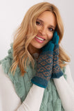 Insulated Women's Touchscreen Gloves with Embroidered Flower