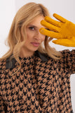 Elegant Insulated Women's Gloves with Embroidered Flower