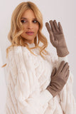 Elegant Insulated Women's Gloves with Embroidered Flower