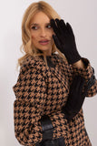 Elegant Insulated Women's Gloves with Geometric Pattern