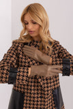 Elegant Touchscreen Women's Gloves with Embroidered Flower