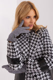 Elegant Fabric Gloves with Geometric Pattern and Touch Feature