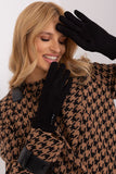 Elegant Geometric Pattern Women's Gloves with Touchscreen Tip