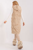 Elegant Fur Vest with Hood and Zipper Closure for Winter