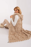Elegant Fur Vest with Hood and Zipper Closure for Winter