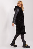 Elegant Fur Vest with Hood and Pockets for Winter Wear