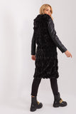 Elegant Fur Vest with Hood and Pockets for Winter Wear