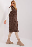 Elegant Fur Vest with Hood and Pockets for Winter Days