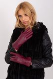 Elegant Two-Material Women's Gloves with Embroidered Detail