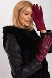Elegant Two-Material Women's Gloves with Embroidered Detail