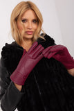 Elegant Two-Material Women's Gloves with Embroidered Detail