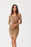 Fitted Elegant Top with Adjustable Shoulders and Lurex Accents