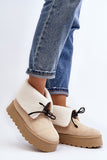 Eco-Suede Insulated Slip-On Women's Snow Boots with Platform