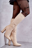Chic Insulated Cossack Boots with Pointed Toe Design