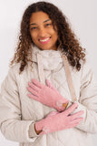 Elegant Insulated Women's Gloves with Pompoms & Floral Touch