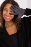 Elegant Insulated Women's Gloves with Floral Touchscreen Design