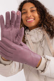Elegant Touch Screen Gloves with Embroidered Flower