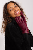Elegant Touchscreen Gloves with Embroidered Flower Design